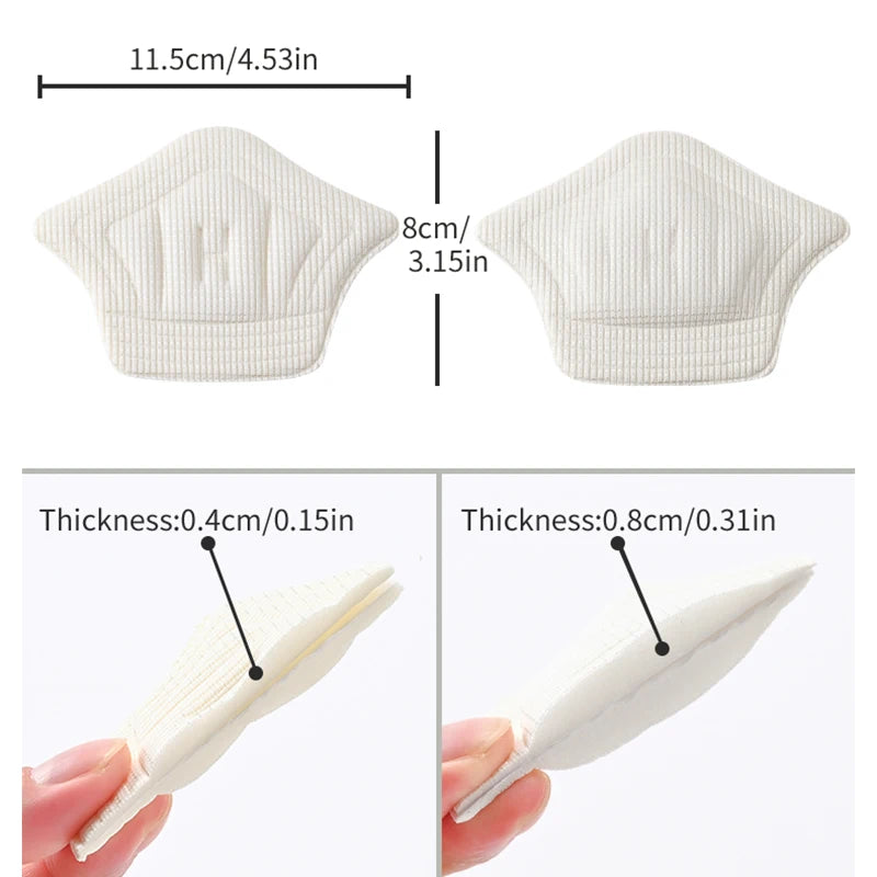 Tuzwa Adjustable Heel Pads for Shoes – Lightweight Foam Heel Cushions with Anti-Wear Support for Sports Shoes & Everyday Footwear