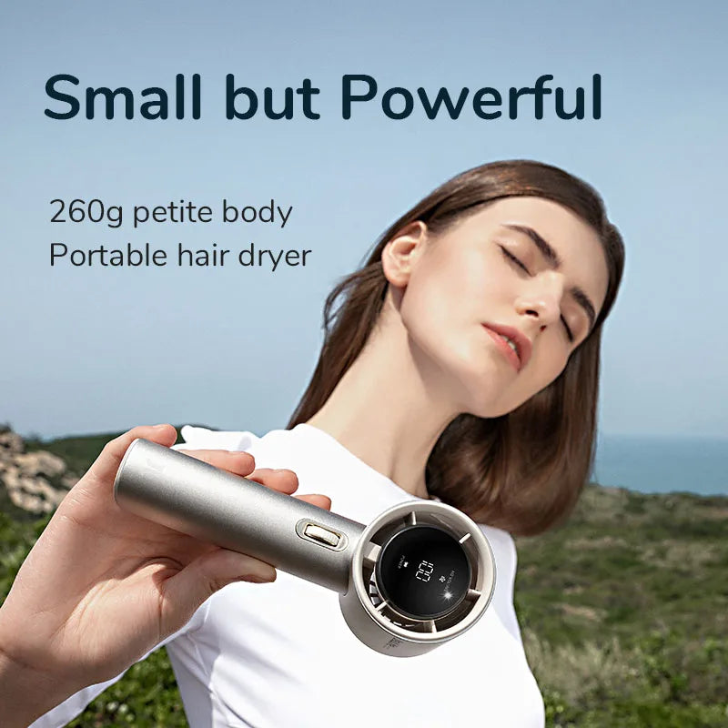 Tuzwa Turbo Portable Hand Fan | USB Rechargeable Mini Personal Fan with 100 Adjustable Speed Levels for Travel, Office & Outdoor Cooling