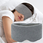 Tuzwa 100% Cotton Sleep Mask with Adjustable Strap – Soft Light Blocking Eye Mask for Sleeping, Travel, Naps & Relaxation