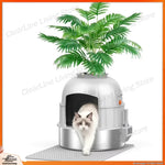 Tuzwa Extra Large Enclosed Cat Litter Box | Semi-Closed High-Sided Litter Tray with Odor Control | Easy-Clean Cat Toilet for Indoor Cats