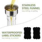 Tuzwa 500ml Glass Oil Dispenser Bottle with Easy Pour Spout – Leak-Resistant Olive Oil, Vinegar & Soy Sauce Bottle for Kitchen