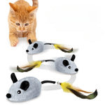 Tuzwa Interactive Cat Toy – Automatic Sensing Moving Plush Mouse Toy for Cats & Kittens, USB Rechargeable Electronic Cat Mouse Toy