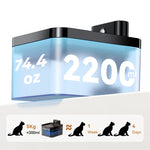 Tuzwa Wireless Cat Water Fountain | Infrared Sensor Automatic Pet Water Dispenser with 2600mAh Rechargeable Battery