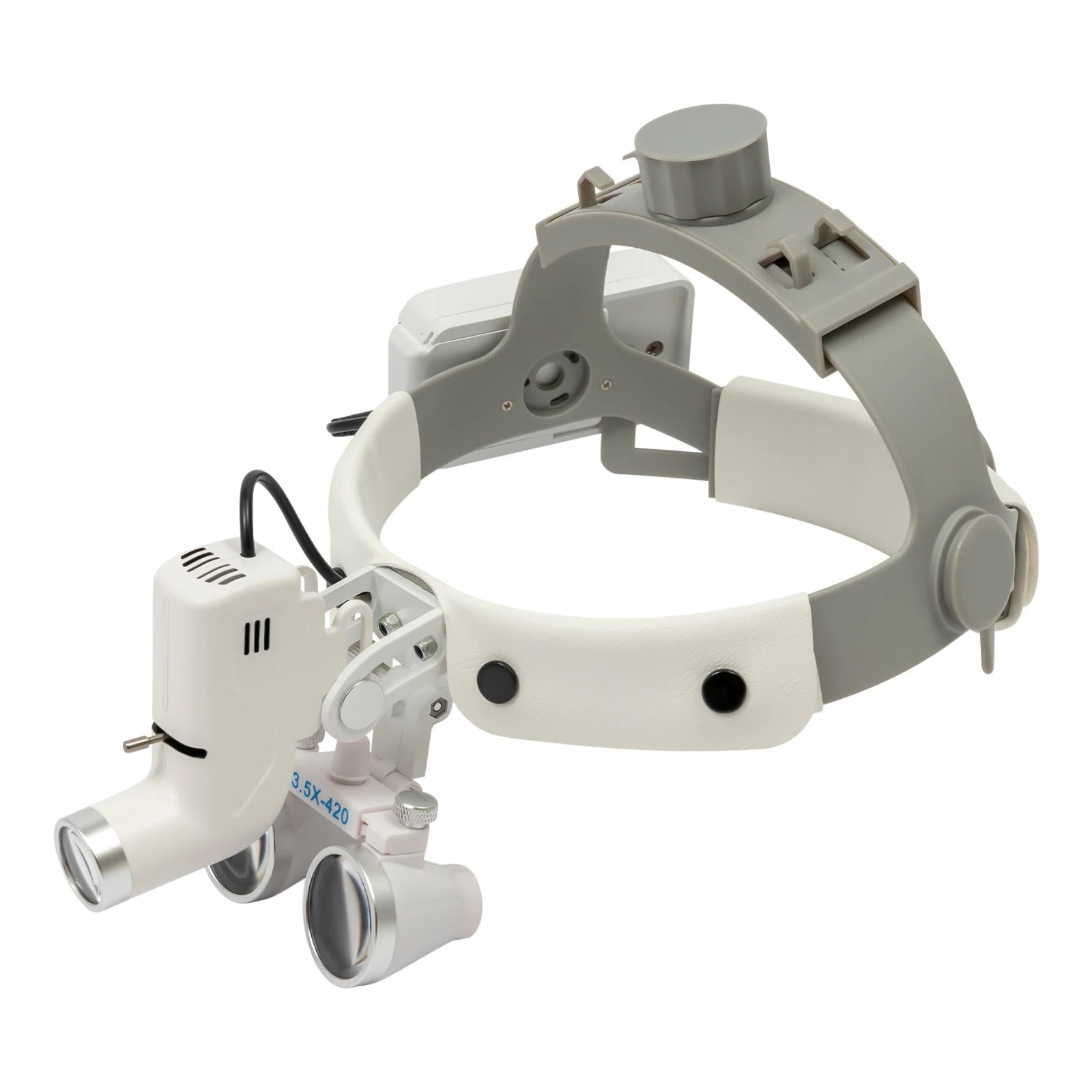 Tuzwa 3.5X Binocular Magnifying Glasses with LED Light – Adjustable Head-Mounted Magnifier for Precision Detail Work & Professional Inspection