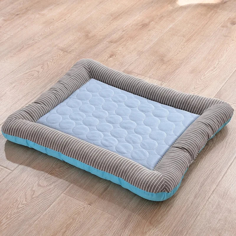 Tuzwa Pet Cooling Mat – Breathable 100% Cotton Summer Bed for Dogs & Cats, Machine Washable Cooling Pet Mat for Comfortable Rest