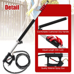 Tuzwa Telescoping Pressure Washer Extension Wand – Gutter Cleaning Pole with 3 Curved Wands & 7 Nozzle Tips, Metal High-Reach Attachment