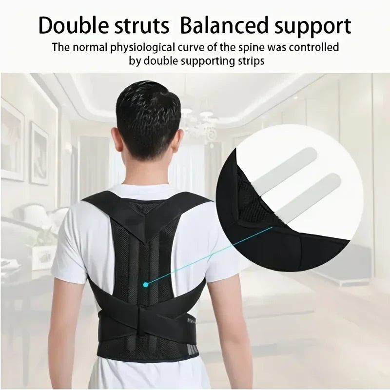 Tuzwa Posture Corrector for Men & Women – Invisible Adjustable Back Support Belt, Lightweight Breathable Posture Brace for Adults