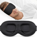 Tuzwa 3D Light Blocking Sleep Eye Mask – Soft Polyester Contoured Sleeping Mask for Side & Back Sleepers, Travel, Naps & Rest, Black
