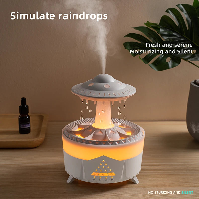Tuzwa 350ML Mini USB Humidifier & Remote Control – Compact Aromatherapy Humidifier for Bedroom, Desk & Office