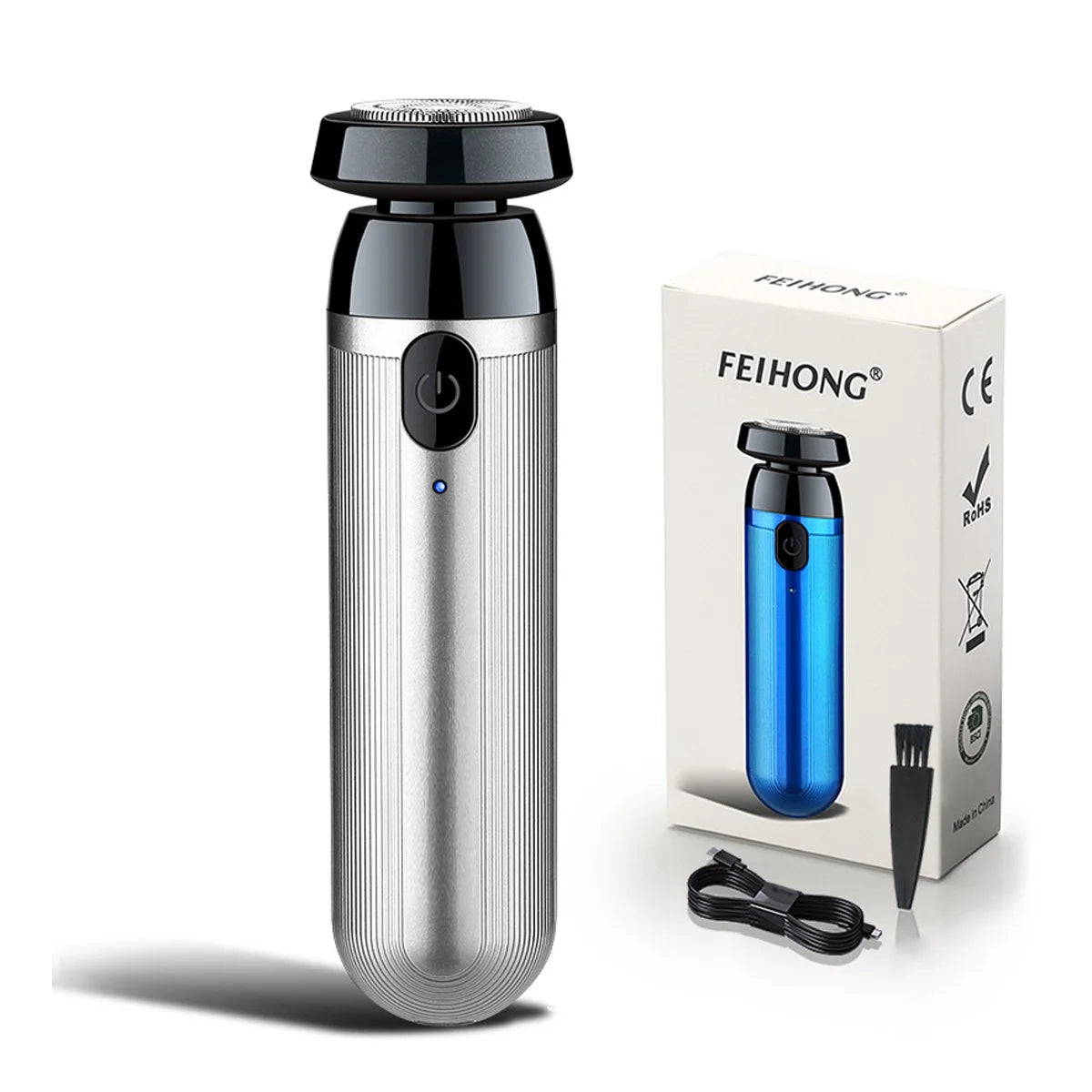Tuzwa Mini Electric Shaver for Men – Rechargeable Portable Metal Electric Razor with Close Shave Design, Fast Charging & Easy Cleaning