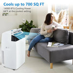 Tuzwa 3-in-1 Portable Air Conditioner with Remote Control – Cooling, Dehumidifier & Fan with Sleep Mode for Bedroom, Home & Office