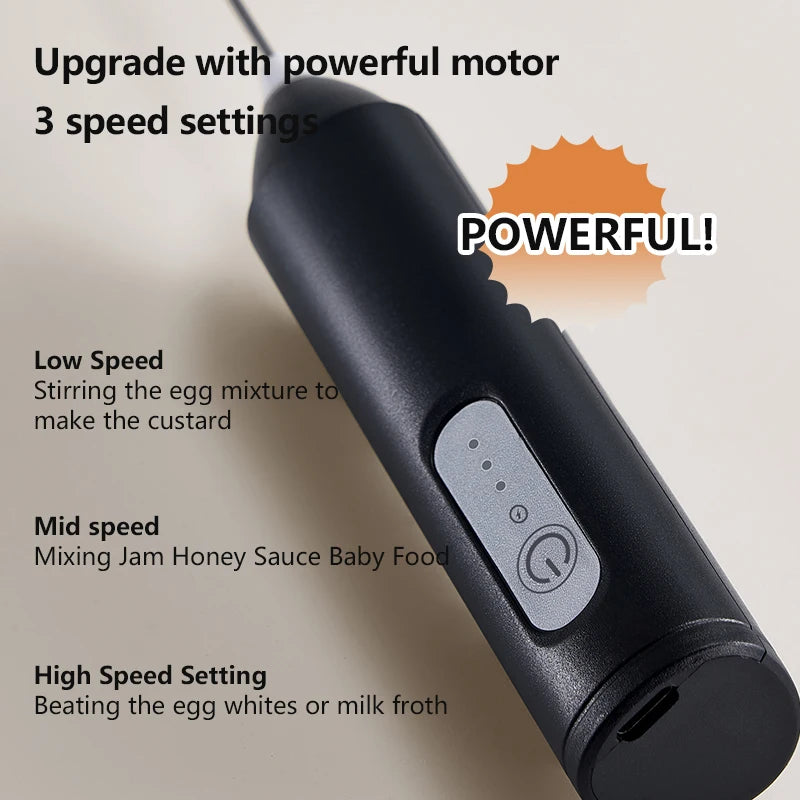 Tuzwa Electric Coffee Frother & Milk Whisk | USB Rechargeable Handheld Milk Frother for Latte, Cappuccino, Matcha & Baking