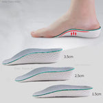 Tuzwa Height Increase Insoles 1–3cm with Arch Support – Breathable Shock-Absorbing Shoe Lifts for Flat Feet & Everyday Comfort