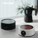 Tuzwa Compact Electric Stove | Mini Coffee Maker Hot Plate with Ceramic Cooktop for Moka Pot, Turkish Coffee & Camping