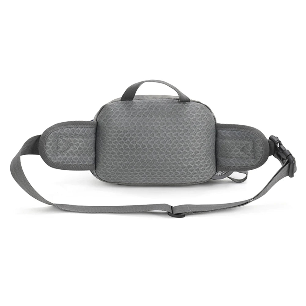 Tuzwa Running Fanny Pack with Water Bottle Holder – Water-Resistant Nylon Waist Bag with Multiple Pockets & Adjustable Strap for Hiking & Travel