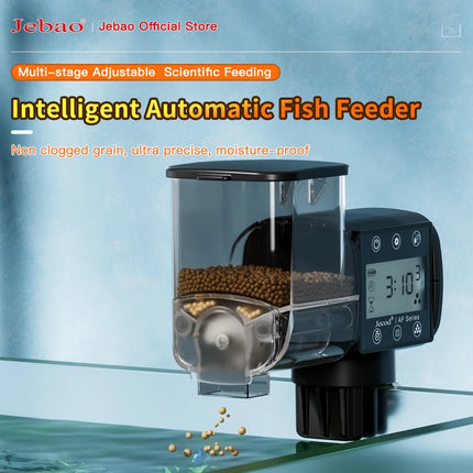 Tuzwa Automatic Fish Feeder with Digital Timer – 500g Aquarium Food Dispenser with LCD Display, 3 Settings & Battery Included