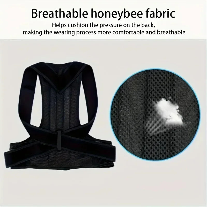 Tuzwa Posture Corrector for Men & Women – Invisible Adjustable Back Support Belt, Lightweight Breathable Posture Brace for Adults