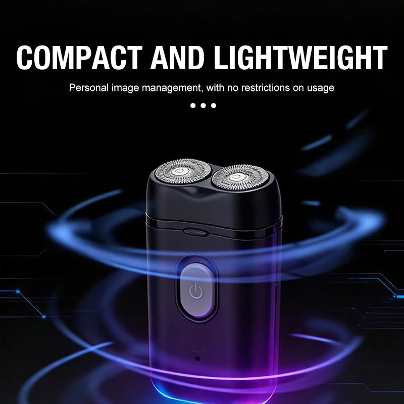 Tuzwa Electric Shaver for Men – Dual Head USB Rechargeable Cordless Portable Razor for Quick Shaving, Travel & Daily Grooming