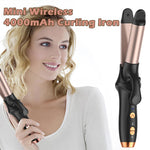 Tuzwa Cordless Mini Curling Iron – Rechargeable Portable Hair Curler with Fast Heating, 3 Temperature Settings, Anti-Scald Design & Auto Shutoff