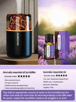 Tuzwa Volcano Aroma Diffuser & Ultrasonic Humidifier with Color Changing Light – USB Compact Essential Oil Diffuser for Home & Travel