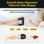 Tuzwa Memory Foam Knee Pillow for Side Sleepers – Ergonomic Between-Legs Support Cushion for Comfortable Sleep