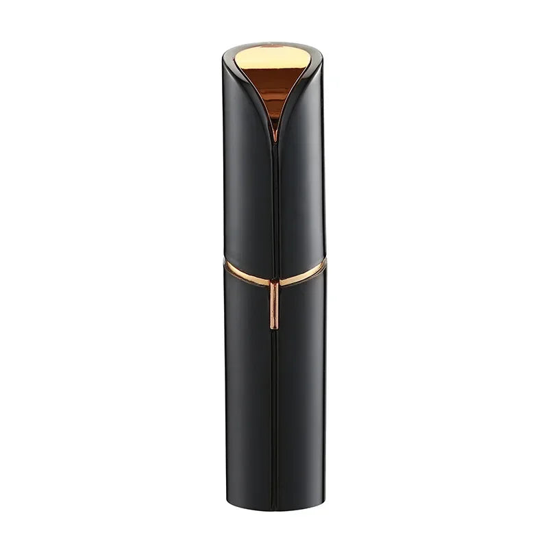 Tuzwa Electric Facial Hair Remover for Women – Portable Lipstick Face Shaver with Battery-Powered Compact Metal Design