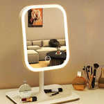 Tuzwa LED Makeup Mirror with 3 Color Lights & Touch Control – Portable Oval Lighted Vanity Mirror for Makeup & Grooming