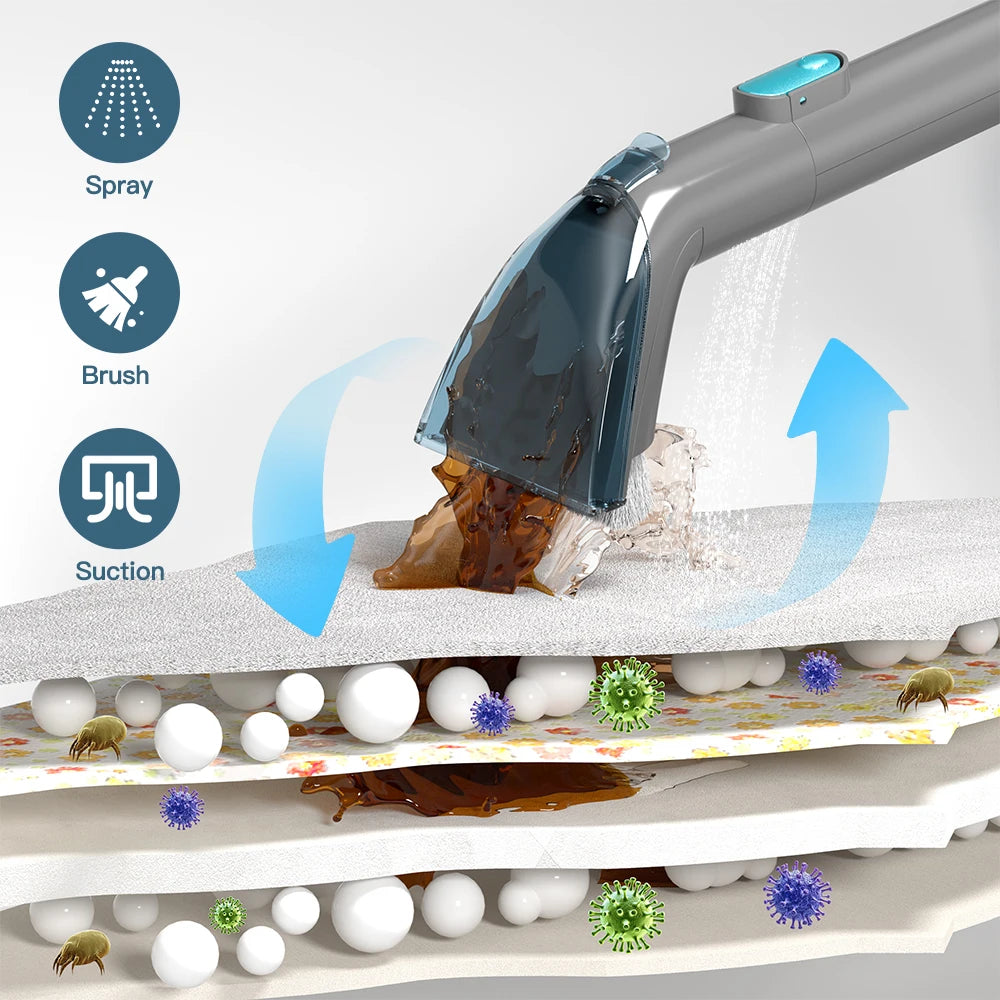 Tuzwa Cordless Vacuum Cleaner for Carpet & Spot Cleaning – Rechargeable Lightweight Vacuum with 30-Min Runtime & 2L+ Dust Box