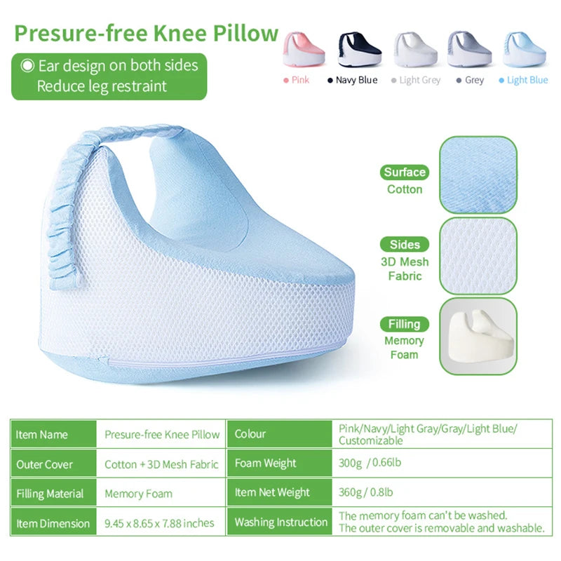 Tuzwa Memory Foam Leg Pillow – Ergonomic Heart-Shaped Knee & Leg Support Pillow for Side Sleepers, Joint Comfort & Alignment