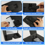 Tuzwa 3D HD Phone Screen Magnifier – 12"/14" Foldable Smartphone Screen Amplifier Stand with Bluetooth Remote for Movies, Videos & Gaming
