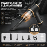 Tuzwa 120W Cordless Handheld Vacuum & Air Blower – Portable Car Vacuum Cleaner with Digital Display, Li-Ion Battery & Washable Filters