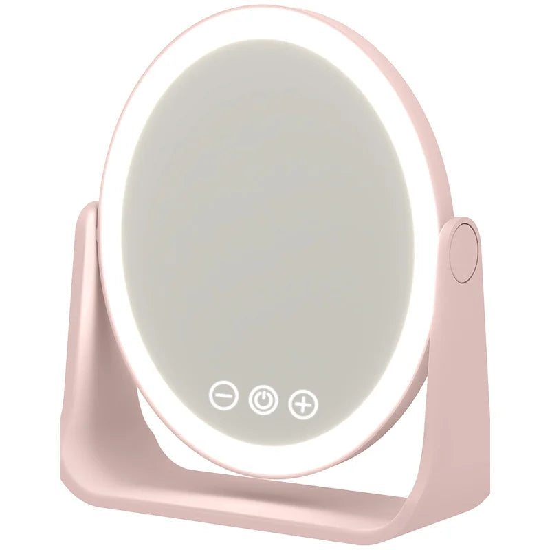 Tuzwa LED Makeup Mirror with Touch Dimming & 3X Magnification – Portable Lighted Vanity Mirror for Makeup & Grooming