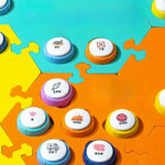 Tuzwa | Recordable Dog Talking Buttons | Interactive Pet Communication Training Button Set with Voice Recording for Smarter Dog Learning