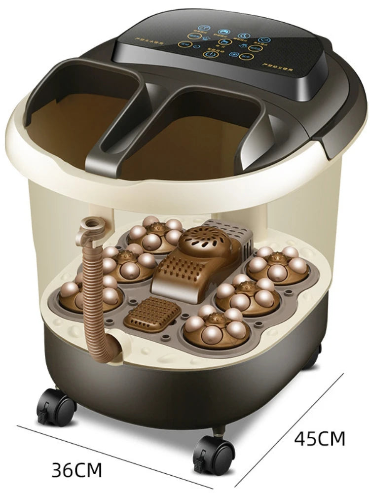 Tuzwa Electric Foot Spa Bath with Adjustable Heat & Thermostatic Temperature Control – Compact Foot Soaking Tub for Home