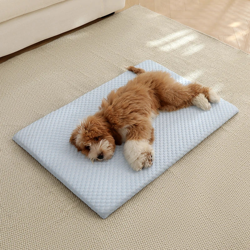 Tuzwa Dog Cooling Mat – Breathable Non-Slip Pet Cooling Bed, Machine Washable Summer Dog Mat for Medium & Large Dogs