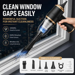 Tuzwa 120W Cordless Handheld Vacuum & Air Blower – Portable Car Vacuum Cleaner with Digital Display, Li-Ion Battery & Washable Filters
