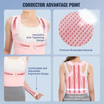 Tuzwa Adjustable Posture Corrector for Men & Women – Lightweight Breathable Upper Back Support Brace for Everyday Posture Support