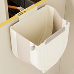 Tuzwa Wall Mounted Foldable Trash Can with Lid – Space Saving Hanging Garbage Bin for Small Kitchen, Bathroom & Home