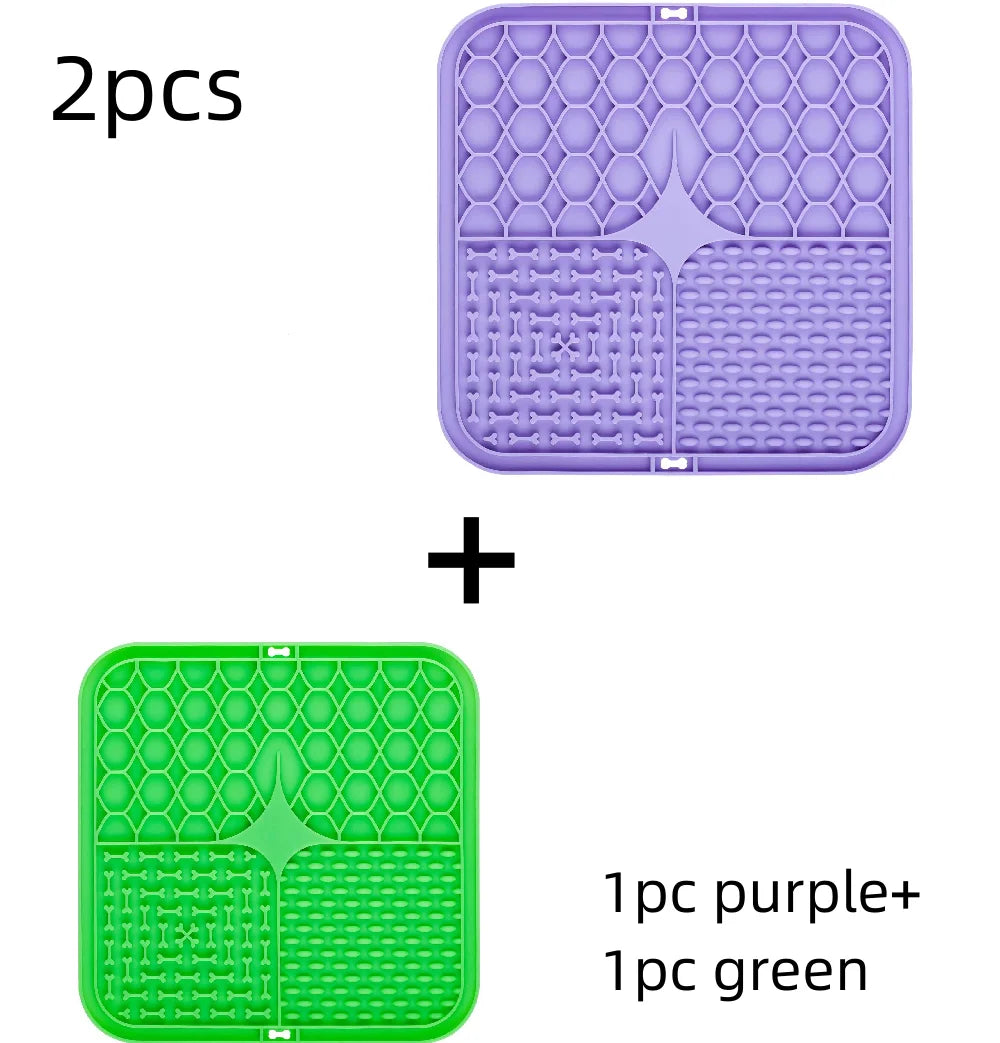 Tuzwa Lick Mat for Dogs – Slow Feeder Dog Licking Mat with Suction Base, Interactive Enrichment & Training Tool for All Breeds
