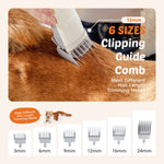 Tuzwa Professional Pet Grooming Vacuum Kit | 2.5L Large Capacity Dog & Cat Grooming Vacuum with 5 Grooming Tools, 3 Suction Modes & Quiet Clippers