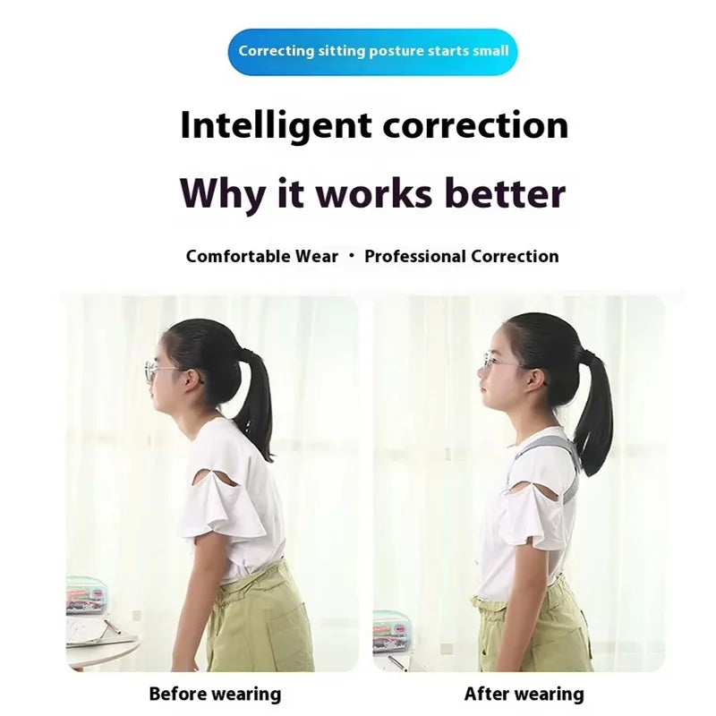 Tuzwa Smart Posture Corrector with Vibration Reminder – Rechargeable Electronic Back Posture Trainer for Men & Women