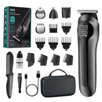 Tuzwa Professional 14-in-1 Beard Trimmer Kit | Cordless Waterproof Grooming Set for Beard, Hair, Body, Nose & Face