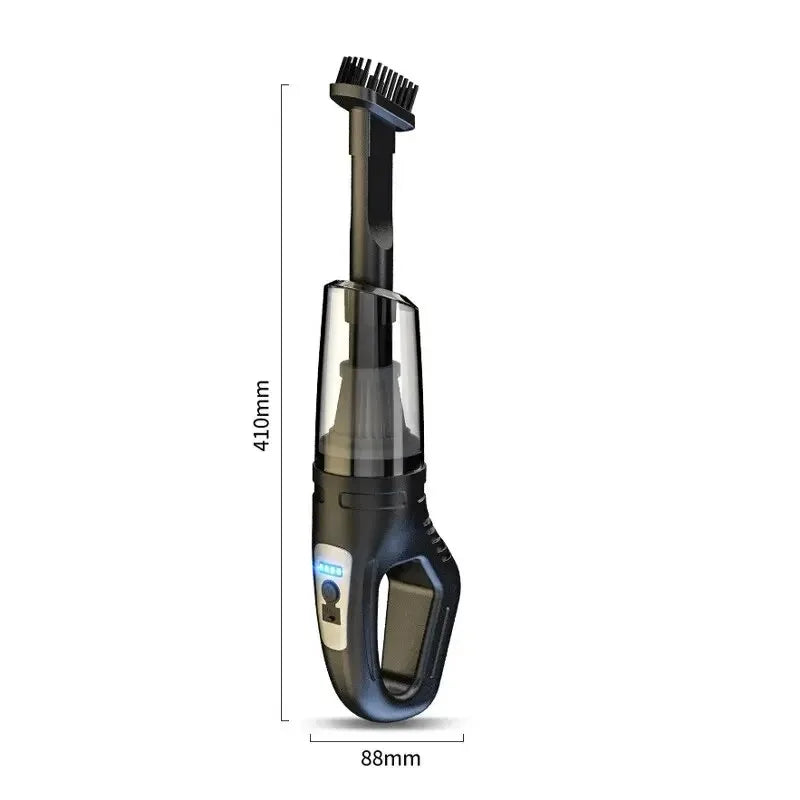 Tuzwa 120W Cordless Handheld Car Vacuum Cleaner – Strong Suction Portable Rechargeable Vacuum for Car & Home, Lightweight 0.23kg Design