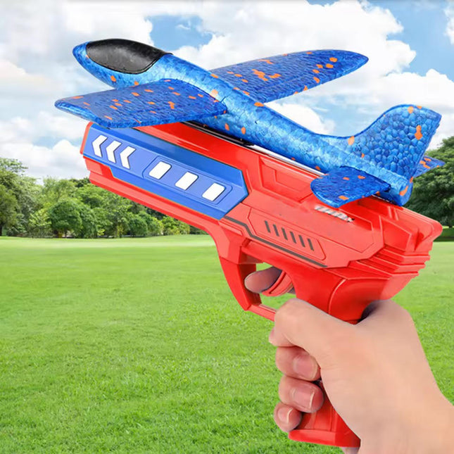 Airplane Toy with Catapult Launcher, Foam Glider Plane for Children, Toy Plane for Outdoor Play and Backyard