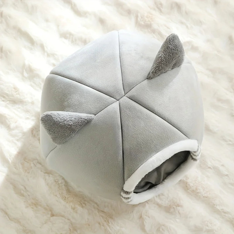 Tuzwa Cat Cave Bed – Plush Enclosed Cat Nest with Soft Mat & Removable Washable Cover, Cozy Hideaway Bed for Cats