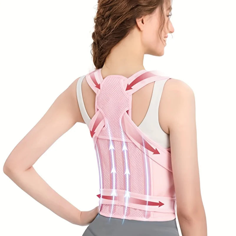 Tuzwa Adjustable Posture Corrector for Men & Women – Lightweight Breathable Upper Back Support Brace for Everyday Posture Support