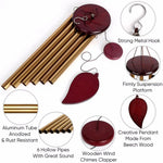 Tuzwa Money Tree Wind Chime – 6-Tube Lucky Bell Hanging Decoration for Home, Garden, Patio, Porch & Courtyard Decor