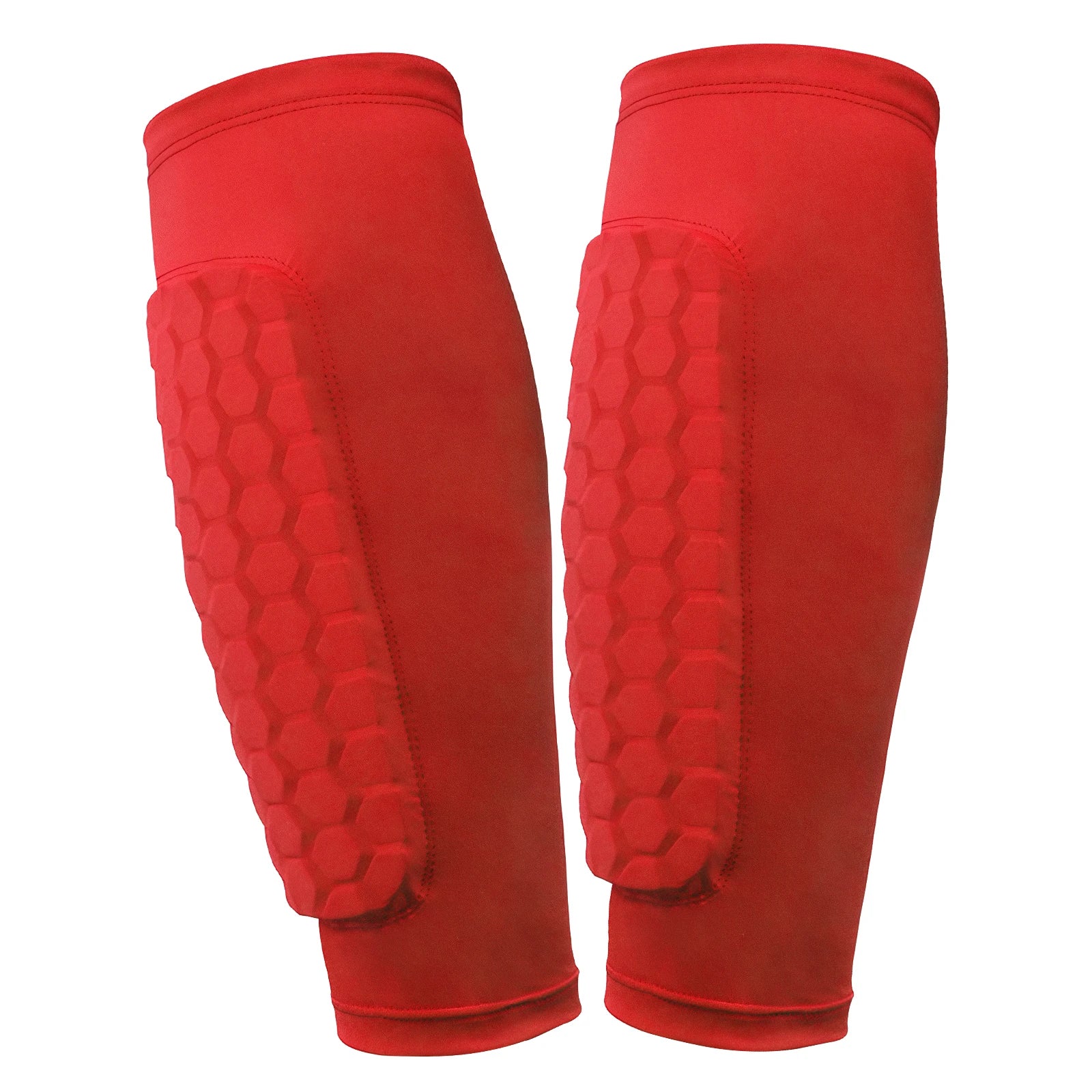 Tuzwa Lightweight Soccer Shin Guards with Honeycomb Padding – Breathable Adjustable Football Shin Pads for Calf & Leg Protection