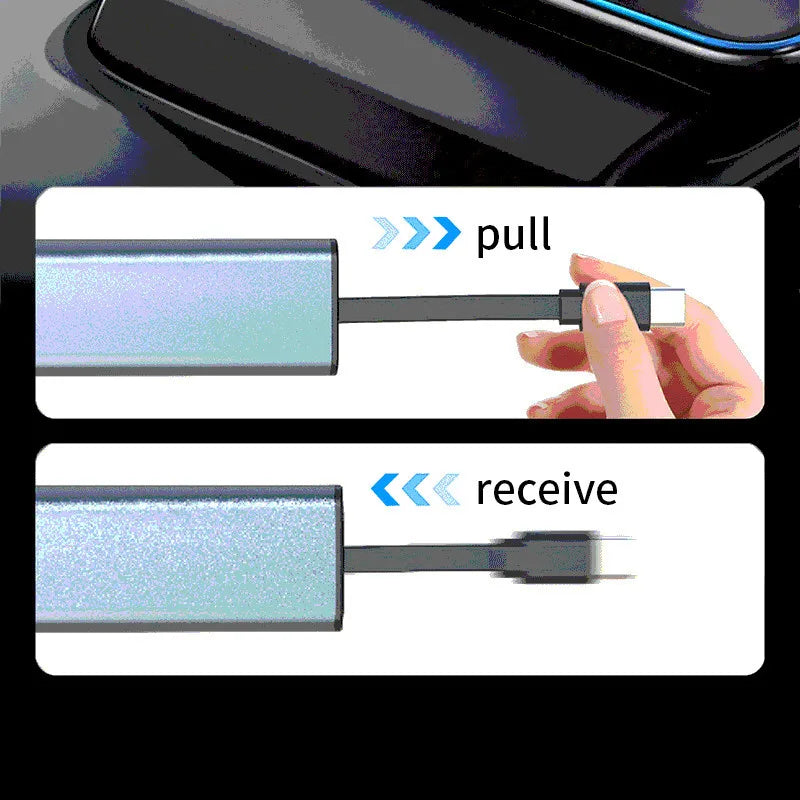 Tuzwa 4-in-1 Bluetooth FM Transmitter & Car Charger – PD USB-C Fast Charging Vehicle Adapter for Music, Calls & Device Charging