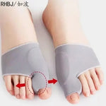 Tuzwa Adjustable Gel Toe Separator for Bunions – Hallux Valgus Big Toe Alignment Support with Soft Cloth Cushion, 1 Pair